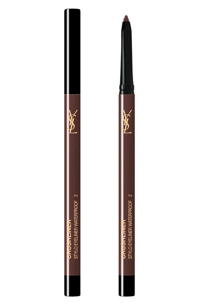 Yves Saint Laurent Crushliner Stylo Waterproof Long-Wear Precise Eyeliner in 2 Dark Brown at Nordstrom