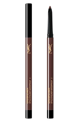 Yves Saint Laurent Crushliner Stylo Waterproof Long-Wear Precise Eyeliner in 2 Dark Brown at Nordstrom