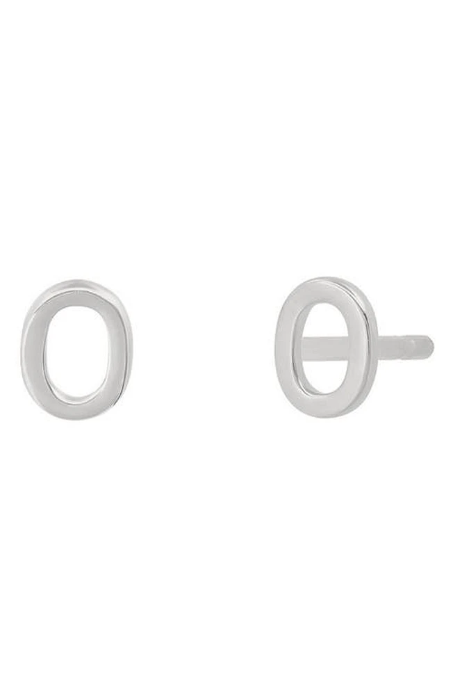 BYCHARI Initial Stud Earrings in 14K Gold-O at Nordstrom