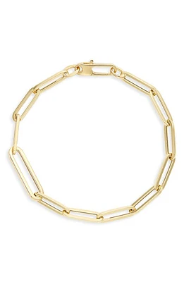 Roberto Coin Thick Paperclip Bracelet in Yellow Gold at Nordstrom, Size 7