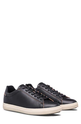 CLAE Bradley Sneaker Black Leather Raw Edge at Nordstrom,