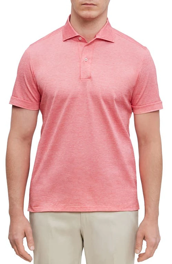 Emanuel Berg Premium Quality Cotton Jersey Polo Bright Red at Nordstrom,