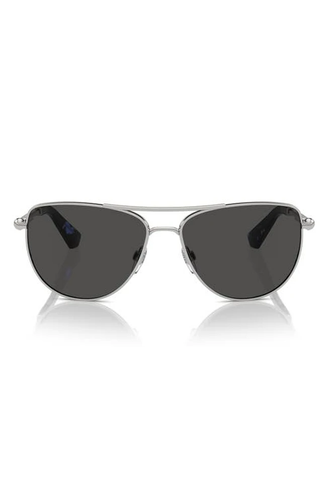 burberry 60mm Pilot Sunglasses in Silver at Nordstrom