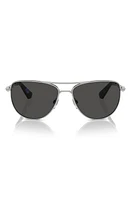 burberry 60mm Pilot Sunglasses in Silver at Nordstrom