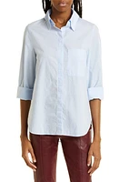 TWP The Boyfriend Cotton Button-Up Shirt in Baby Blue at Nordstrom, Size X-Large