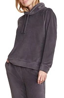 barefoot dreams LuxeChic Funnel Neck Pullover in Carbon at Nordstrom, Size Medium