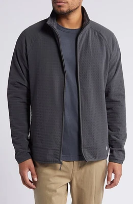 Free Fly Bonded Grid Fleece Zip Jacket Black Sand at Nordstrom,