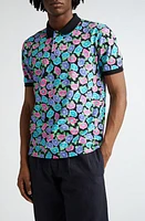 Noah Floral Cotton Polo Black/Floral at Nordstrom,