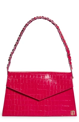 Anima Iris Zaya Croc Embossed Leather Shoulder Bag in Pink at Nordstrom