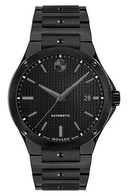 Movado S. E. Automatic Bracelet Watch, 41mm in Black at Nordstrom