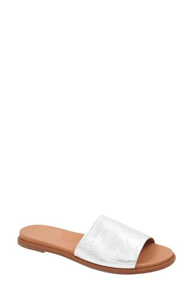 André Assous Fran Slide Sandal Silver at Nordstrom,