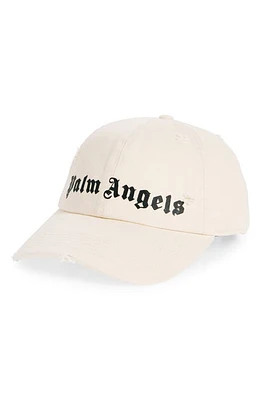 Palm Angels Logo Baseball Cap in Off White Black at Nordstrom