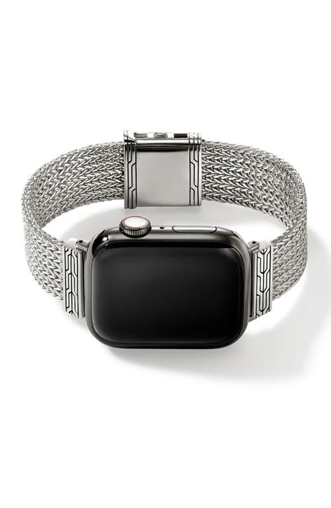 John Hardy Smart Watch Strap, 18mm in Silver at Nordstrom