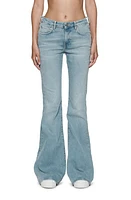 PURPLE BRAND Flare Jeans Light Indigo at Nordstrom,