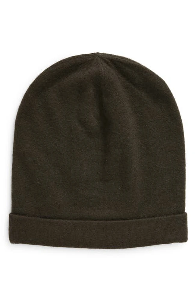 FRENCKENBERGER Big Cashmere Beanie in Black Olive at Nordstrom