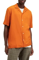 AllSaints Venice Relaxed Fit Short Sleeve Button-Up Camp Shirt at Nordstrom,