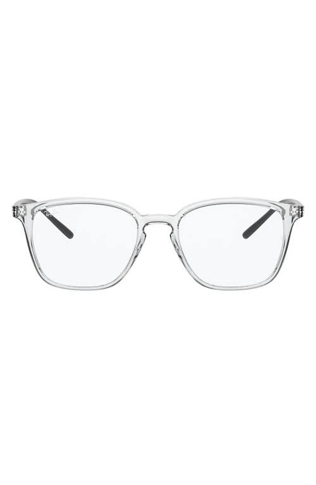 Ray-Ban Unisex 50mm Square Optical Glasses in Transparent at Nordstrom