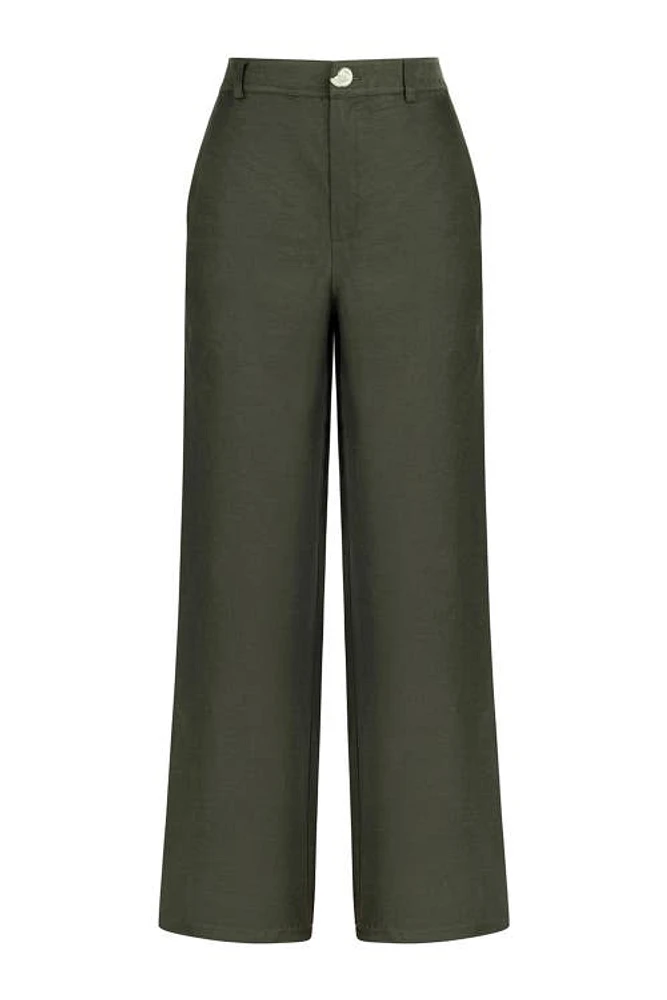 Nocturne High Waisted Pants in Khaki at Nordstrom