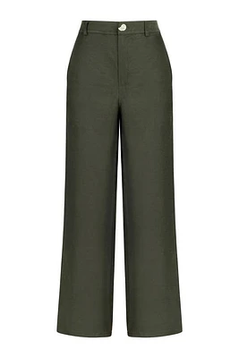 Nocturne High Waisted Pants in Khaki at Nordstrom