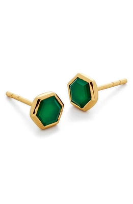 Monica Vinader x Kate Young Gemstone Stud Earrings in 18Ct Gold Vermeil On Sterling at Nordstrom