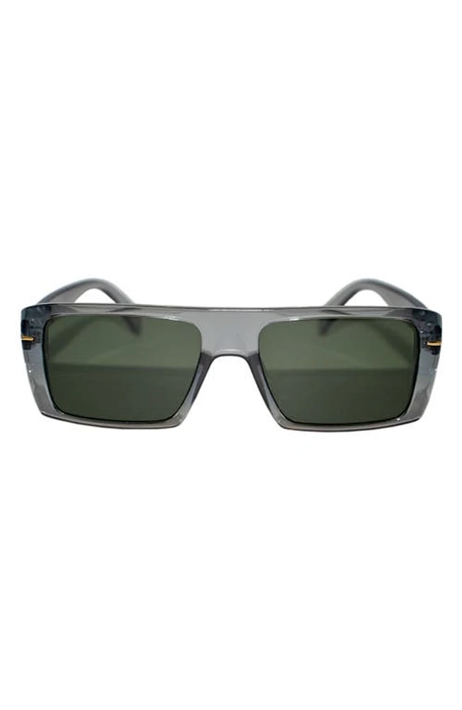 Fifth & Ninth Atlas 54mm Polarized Rectangular Sunglasses in Gray/Olive at Nordstrom