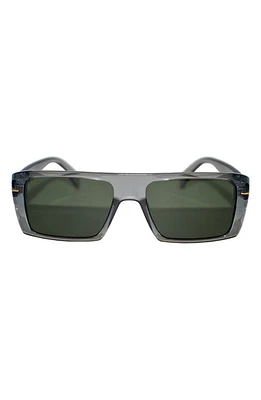 Fifth & Ninth Atlas 54mm Polarized Rectangular Sunglasses in Gray/Olive at Nordstrom