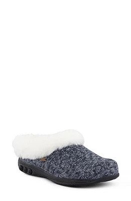 Therafit Adele Genuine Shearling Lined Sneaker Mule Winter Blue at Nordstrom,