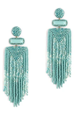 Deepa Gurnani Jody Beaded Tassel Earrings in Turquoise at Nordstrom