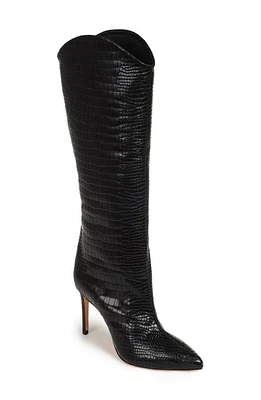 Schutz Maryana Pointed Toe Boot Black Leather at Nordstrom,