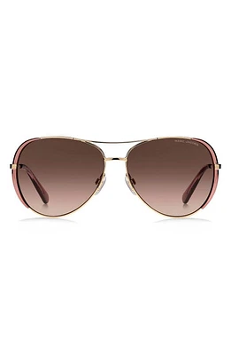 Marc Jacobs 59mm Gradient Aviator Sunglasses in Gold Brown/Brown at Nordstrom