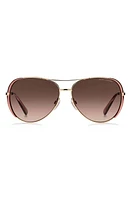 Marc Jacobs 59mm Gradient Aviator Sunglasses in Gold Brown/Brown at Nordstrom