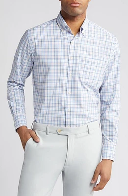 Peter Millar Summer Comfort Performance Poplin Button-Down Shirt Maritime at Nordstrom,