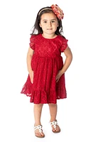 Popatu Ruffle Lace Dress Burgundy at Nordstrom,