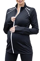 Angel Maternity Workout Jacket Black at Nordstrom,