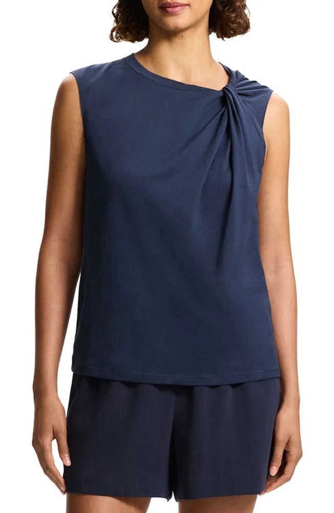 Theory Twist Neck Pima Cotton Tank at Nordstrom,