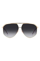 Isabel Marant Wild Metal 64mm Gradient Oversize Aviator Sunglasses in Rose Gold/Grey Shaded at Nordstrom