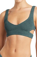 bond-eye Nino Cutout Bikini Top in Aegean Blue Eco at Nordstrom