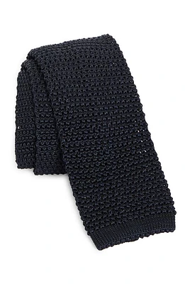 Ralph Lauren Purple Label Silk Knit Skinny Tie in Dark Navy at Nordstrom