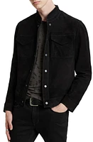 John Varvatos Blair Snap Down Reversible Jacket Black at Nordstrom,