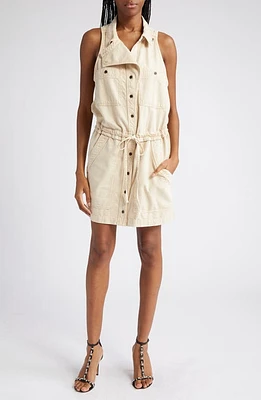 Isabel Marant Étoile Ines Tie Waist Sleeveless Utility Dress Sand at Nordstrom, Us