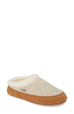 Acorn Faux Fur Mule Slipper Oatmeal Heathered Wool at Nordstrom,