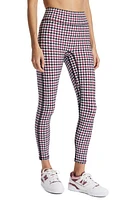 BANDIER Center Stage Houndstooth Leggings Cordovan at Nordstrom,