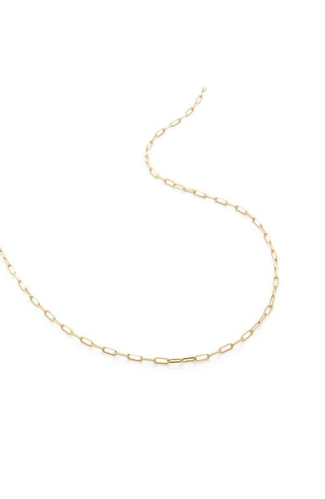 Monica Vinader 14K Gold Paper Clip Chain Necklace in 14Kt Solid Gold at Nordstrom