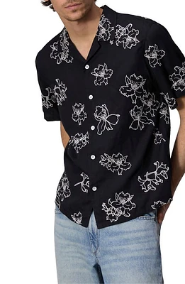 rag & bone Avery Embroidered Camp Shirt at Nordstrom,