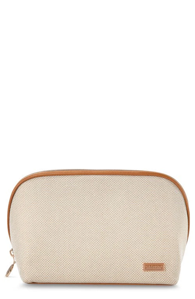 Stephanie Johnson Tropea Ivory Lola Makeup Bag at Nordstrom