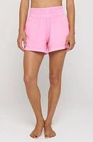 Spiritual Gangster Kia High Waist Cotton Shorts Neon Rose at Nordstrom,