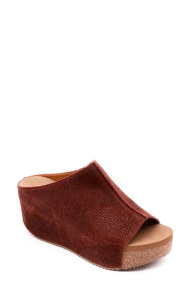 Volatile Carrier Platform Wedge Sandal Oxblood Emboss at Nordstrom,