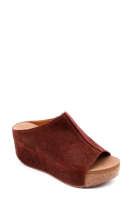 Volatile Carrier Platform Wedge Sandal Oxblood Emboss at Nordstrom,