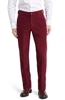 Berle Flat Front Corduroy Dress Pants Wine at Nordstrom,