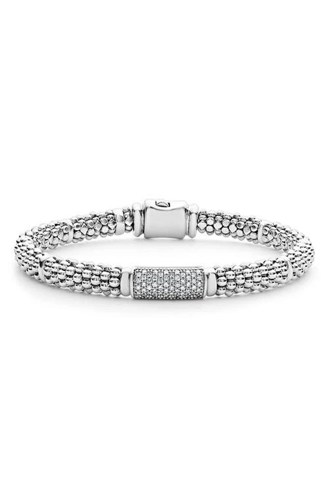 LAGOS Signature Caviar Pavé Diamond Bracelet in Silver Diamond at Nordstrom